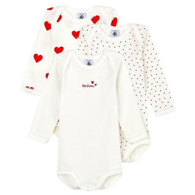 Pack of 3 Bodysuits with Long Sleeves