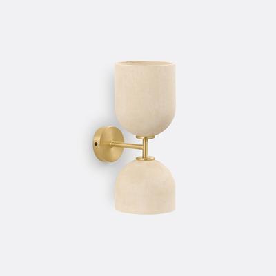 Bolodia Paper Mâché Effect & Brass Wall Light