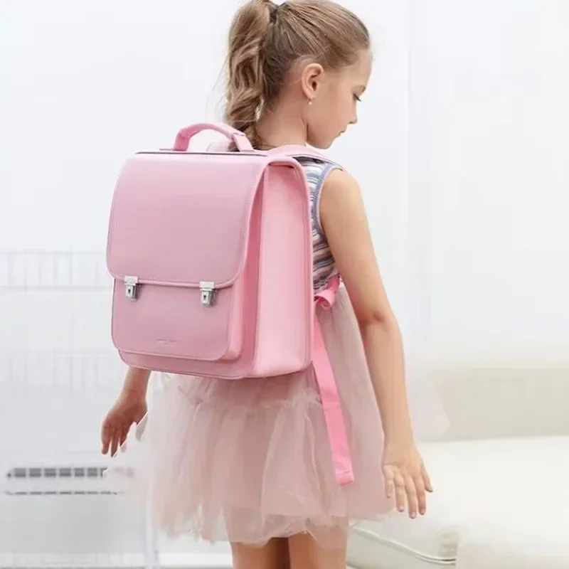 Sac à Dos d'École Imperméable en PU pour Enfant, Protection de la Colonne Vertébrale, observateur pour Écolier du Primaire, Fille et Garçon