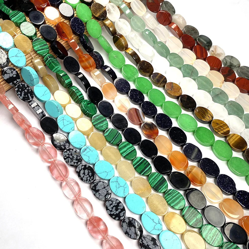 Perle d'espacement narplate en pierre naturelle, pierre d'oeil de tigre, turquoise, accessoires de bijoux, cadeau de bricolage exécutif