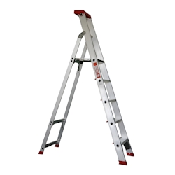Stehleiter 5 Stufen Profi 203x58x16cm Alu SZAGATO 5 Stufen Leiter Alu Stehleiter 5-stufig Bockleiter 5 Stufen Haushaltsleiter 5 Stufen Alu-Stehleiter