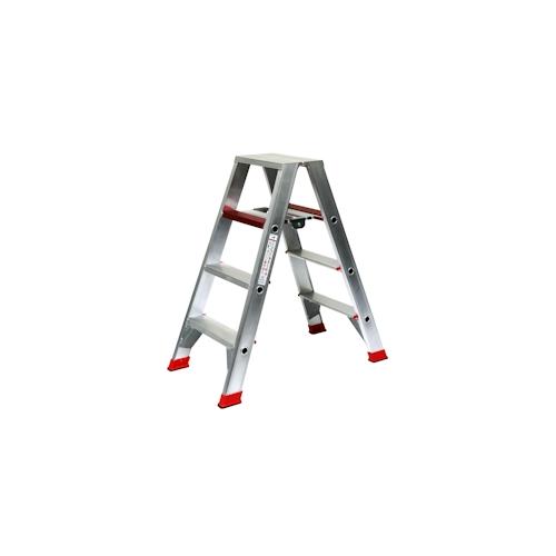Stehleiter 2x4 Stufen Profi Länge 113cm 113x54x23cm Alu SZAGATO Stufenleiter Standleiter Haushaltsleiter Bockleiter Doppelstufenleiter Malerleiter