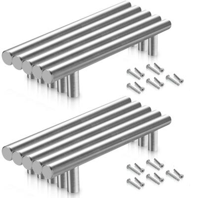 10X Stangengriff Möbelgriffe Türgriff Schrankgriff Küchengriff Griffe Edelstahl 220x160 Ø12MM Image