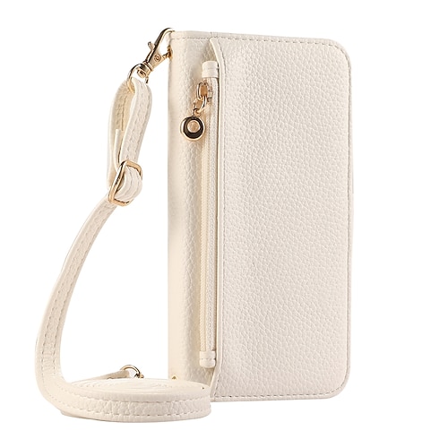 Handy Hülle Handyhüllen Für iPhone 17 Pro Max 17 Air 16 15 14 Pro Max Plus 13 12 11 Pro Max Mini Rückseite Mit Ständer Reisverschluss Mit Handgelenkschlaufe Retro TPU PU-Leder Image