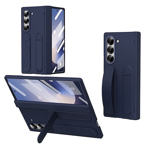 Handy Hülle Handyhüllen Für Samsung Galaxy Z Fold 7 Z Fold 6 Z Fold 5 Z Fold 4 Z Fold 3 Rückseite Mit Ständer mit Displayschutz Vollschutz Retro Rüstung PC Silikon Image