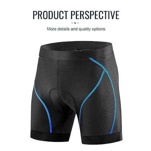 Herren Fahrradhose Fahrradhose Gepolsterte Fahrradhose Fahhrad Shorts Unterteile Rennpassform Sport Schnelltrocknend Atmungsaktiv Schwarz Schwarz Rrot Bekleidung Fahrradbekleidung