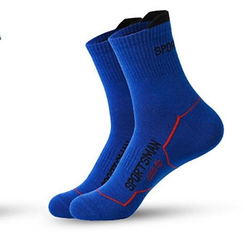 Herren Socken Fahrradsocken Sportsocken Campen und Wandern Übung im Freien Radsport / Fahhrad Fahhrad / Radsport warm halten Atmungsaktiv Antirutsch 1 Paar Winter Buchstabe Nummer Baumwolle Schwarz