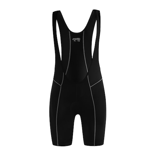 Herren Fahrradhose Gepolsterte Fahrradhose Fahhrad Trägerhose Rennpassform Sport Hohe Elastizität Bequem Schwarz Blau Bekleidung Fahrradbekleidung Image
