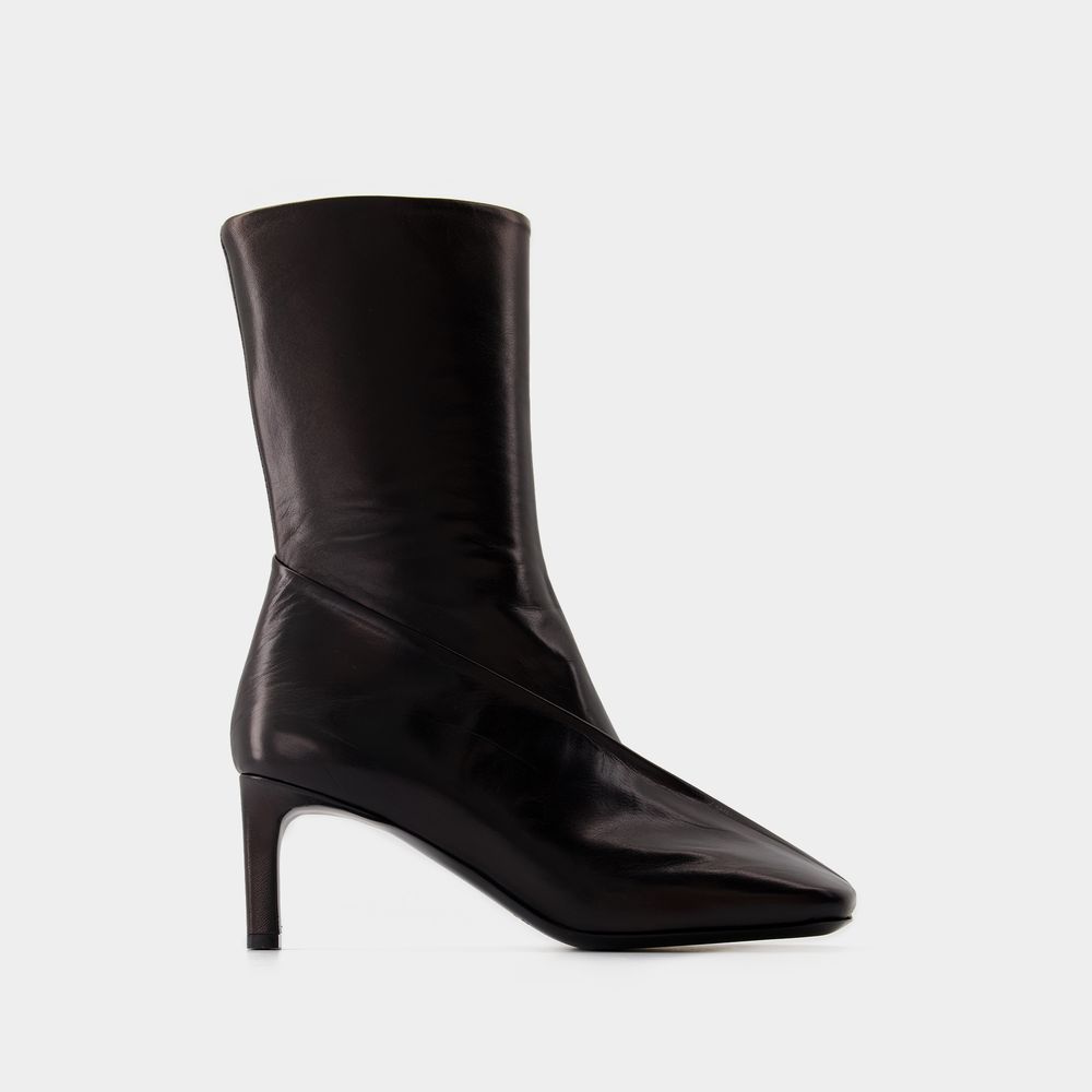 Stiefeletten Jil Sander - Leder - Schwarz Image