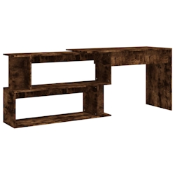 vidaXL Eckschreibtisch Räuchereiche 200x50x76 cm Holzwerkstoff Image