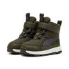 Winterboots PUMA "EVOLVE BOOT PURETEX AC+INF", Damen, Gr. 27, grün (schwarz olive, galactic gray, puma weiß), Textil, unifarben, sportlich, Schuhe, Snowboots, Winterstiefel, Winterschuhe, für Kinder, wasserdicht