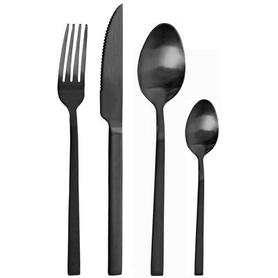 Besteck-Set PINTINOX "DUKE CARBON", schwarz, 24 tlg., Edelstahl 18/0, Essbesteck-Sets, in moderner und zeitloser Formgebung Image