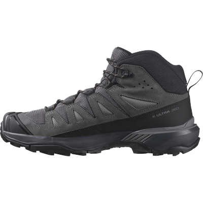 Outdoorschuh SALOMON "X ULTRA 360 LEATHER MID GORE-TEX", Gr. 41, grau (castlerock), Nubukleder, Synthetik, sportlich, Sc