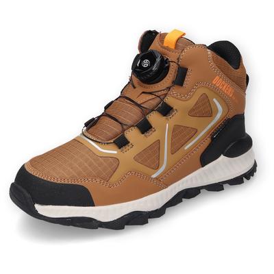 Winterboots DOCKERS BY GERLI, Kinder, Gr. 35, braun (camelfarben, schwarz), Nubuklederimitat, Textil, Basic, Schuhe, Klettstiefel, Schnürboots, Freizeitschuh mit Dock-Tex Ausstattung Image