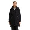 Winterjacke TOM TAILOR DENIM, Damen, Gr. M (38), schwarz (deep schwarz), Web, Obermaterial: 85% Polyester, 15% Baumwolle. Futter: 100% Polyester, unifarben, casual, bequem ca. Mitte Oberschenkel, Rundhals, Langarm, Jacken, mit Kapuze