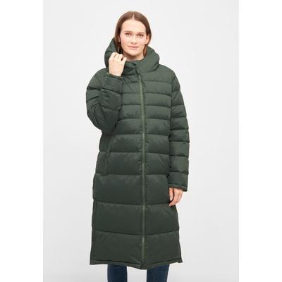 Wintermantel DERBE "Bigholm" Gr. 38, grün (olive) Damen Mäntel PVC und PFC frei, wasserabweisend, winddicht, gefüttert, Kapuze