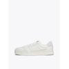 Plateausneaker TOMMY JEANS "THE GREENWICH MIX MEDIA", Herren, Gr. 43, beige (ecru), Leder, Textil, sportlich, Schuhe, Freitzeitschuh, Schnürschuh, Halbschuh mit Logoflagge