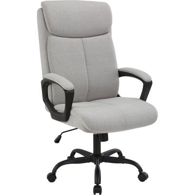 Chefsessel PLACES OF STYLE "JONNA", grau (hellgrau), B:67cm T:69cm, Stoff, Metall, Nylon, Stühle, Bürostuhl Image