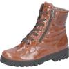 Schnürstiefelette WALDLÄUFER "H-SERENA", Damen, Gr. 7,5 (41), braun (cognac), Lackleder, Crashoptik, sportlich, Schuhe, Schnürboots, Lackstiefelette, in Bequemweite G (=weit)