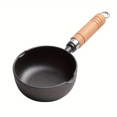 TEMU Cast Iron Mini Frying Pan For Eggs & Dumplings - Perfect For Hot Oil, No Electricity Needed - Ideal For Home Kitchens