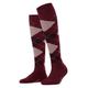 Burlington Damen Kniestrümpfe Marylebone W Kh Wolle lang gemustert 1 Paar, Rot Cranberry 8033, 36-41