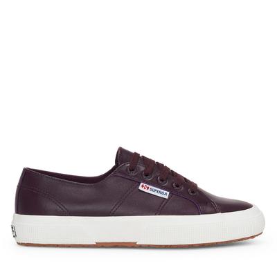 Superga 2750 Nappa Lea - Violet Purple F Avorio Trainers