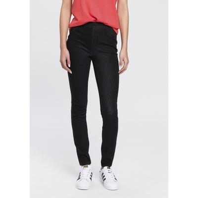 Jogg Pants ARIZONA "High Waist", Damen, Gr. 46, N-Gr, schwarz, Jersey, Obermaterial: 62% Baumwolle, 28% Polyester, 10% Elasthan, Basic, skinny fit knöchellang, Jeans, extra-eng geschnitten, knöchellange Beinform, hoher Bund Image
