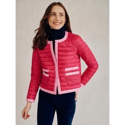 J.McLaughlin Women's Eva Puffer Jacket Fuchsia, Size Large | Nylon