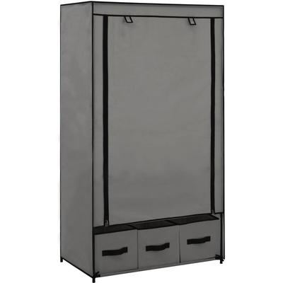 Vidaxl - Kleiderschrank Grau 87 x 49 x 159 cm Stoff