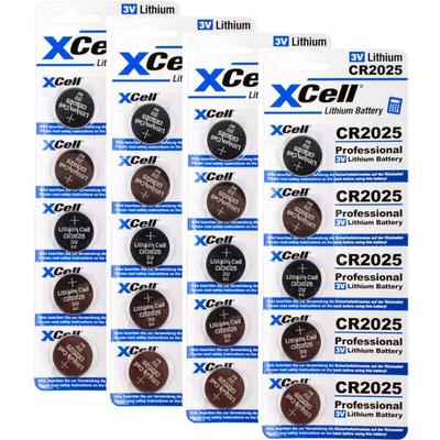Xcell - 20x CR2025 Lithium-Knopfzelle 3V / 170mAh (4x 5er Pack) Image