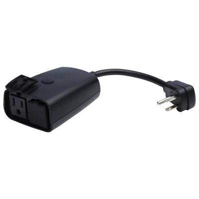 Satco 11281 - 1875 watt 125 volt Matte Black Starfish Outdoor Dual Plug-In Plug