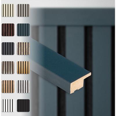 Akustikpaneele Zubehör Abschlussleiste Lamellen mdf Wandverkleidung: Ocean, 137.5cm - Hexim Image