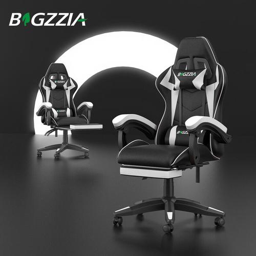 Bigzzia - Gaming Stuhle 136kg gaming Stuhl mit Fußstütze - Ergonomischer Gaming Sessel mit