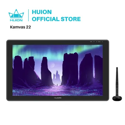 HUION Kamvas 22 Graphic Pen Tablet Monitor Pen Display 21.5 Inch Anti-glare Screen 120%s RGB Windows