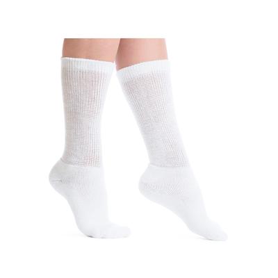 Plus Size Women's Diabetic Ultra Plush Crew Socks 3-Pack by Comfort Choice in White Pack (Size 2X)