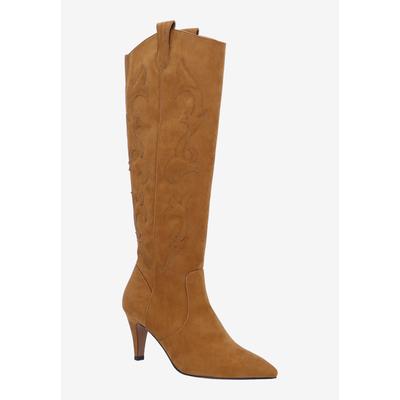 Women's Siera Cowboy Boot by J. Renee in Coffee (Size 8 1/2 M)