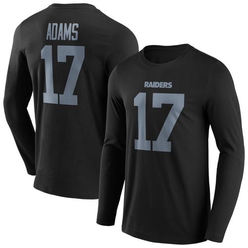 Las Vegas Raiders Langarm-T-Shirt mit Name und Nummer – Davante Adams – Herren