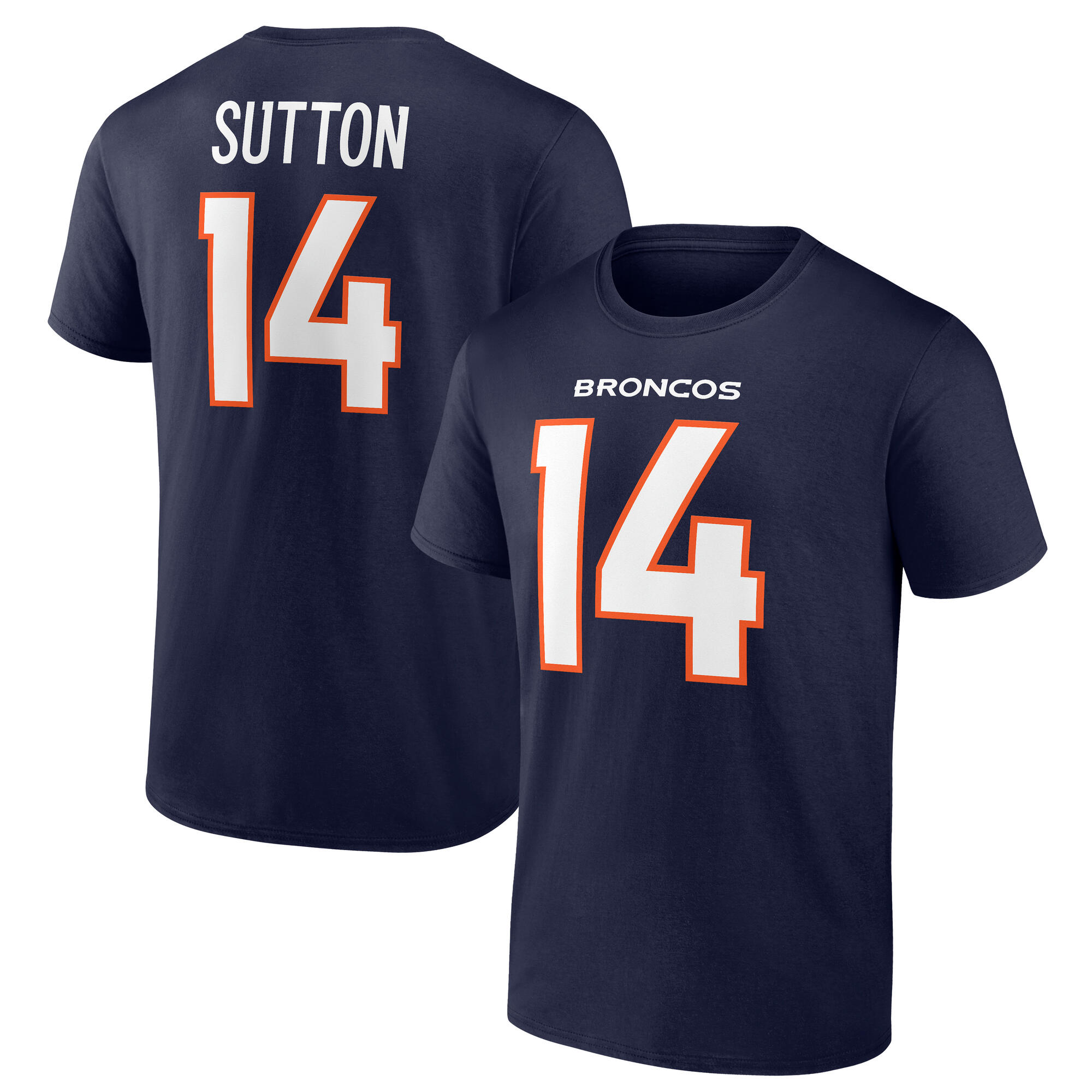 Denver Broncos Name und Nummer Grafik T-Shirt - Courtland Sutton 14 - Herren Image