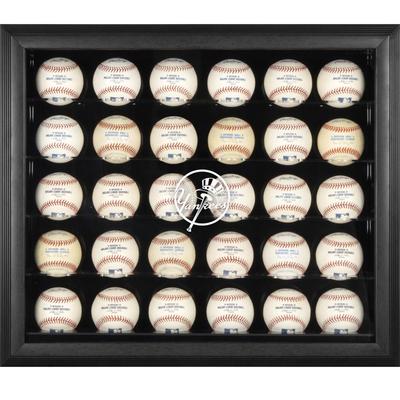 Vitrine für 30 Bälle mit New York Yankees-Logo, schwarzer Rahmen Image