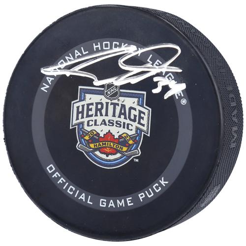 Auston Matthews Toronto Maple Leafs signierter 2022 Heritage Classic Offizieller Spielpuck