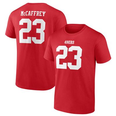 San Francisco 49ers Name und Nummer Grafik T-Shirt - Christian McCaffrey 23 - Herren Image