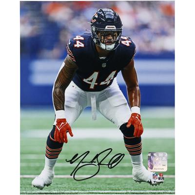 Signiertes Foto von Noah Sewell, Chicago Bears, 20,3 x 25,4 cm, vertikale Verteidigungshaltung Image