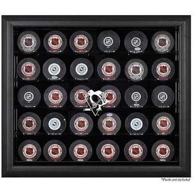 Schwarze Vitrine für 30 Pucks der Pittsburgh Penguins Image