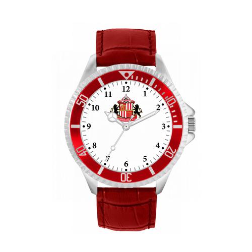 Sunderland-Uhr mit rotem Lederarmband – Herren