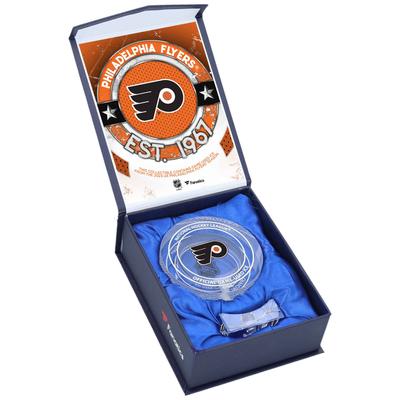 Philadelphia Flyers Crystal Puck – gefüllt mit Heimeis aus der Saison 2023-24 Image