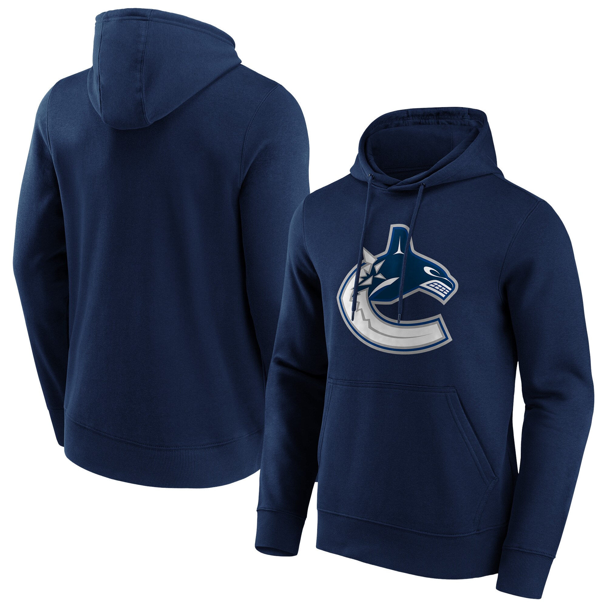 Vancouver Canucks Fanatics Branded Iconic Primary Color Logo Graphic Hoodie – Navy – Herren Image