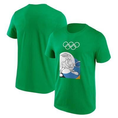 The Olympic Collection x Looney Tunes Bugs Bunny Track Retro Poster Graphic T-Shirt – Rot – Damen Image