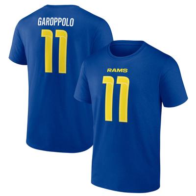 Los Angeles Rams Name und Nummer Grafik T-Shirt - Jimmy Garoppolo 11 - Herren Image