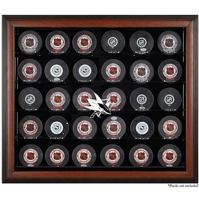 San Jose Sharks Vitrine für 30 Pucks, Braun Image