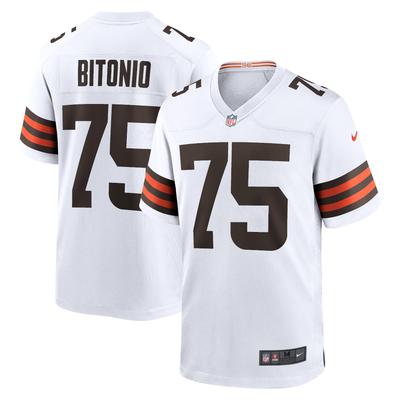Cleveland Browns Nike Game Auswärtstrikot - Weiß - Joel Bitonio - Herren Image